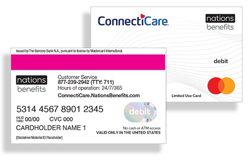 ConnectiCare Nations Benefit wellness rewards front and back example cards