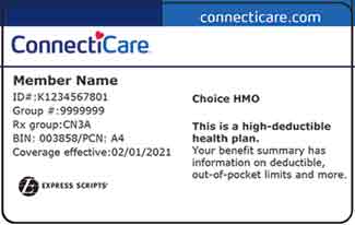 ID card - Choice HMO high-deductible - front