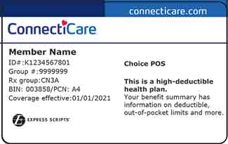 ID card - Choice POS high deductible- back