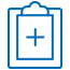 Clipboard with health icon
