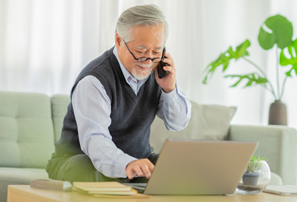 Man receiving help paying for Medicare prescription drugs