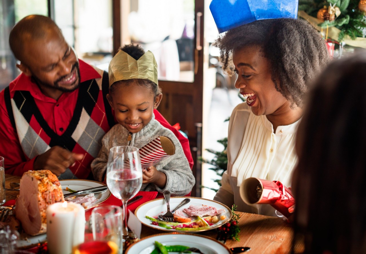 Family Together Christmas Celebration Concept
