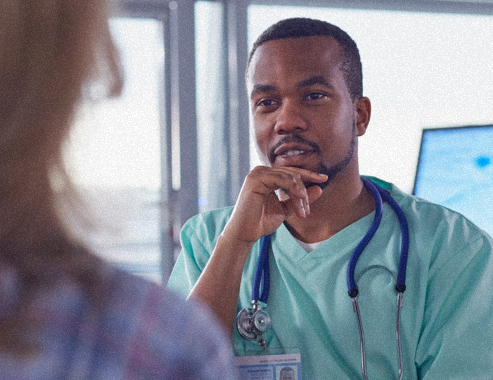 Doctor in scrubs